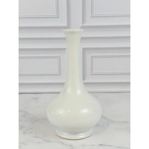 VTG Royal Haeger USA White Ceramic Bud Vase 7" Tall